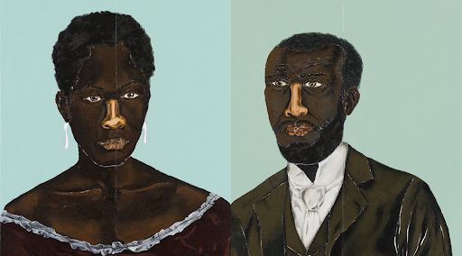 Pinturas de Dalton de Paula, em Histórias Afro-atlânticas