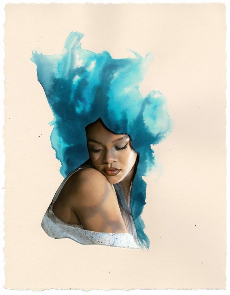 Lorna Simpson cria colagens com imagem de  Rihanna