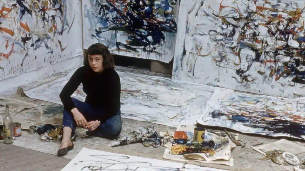 Joan Mitchell em seu ateliê