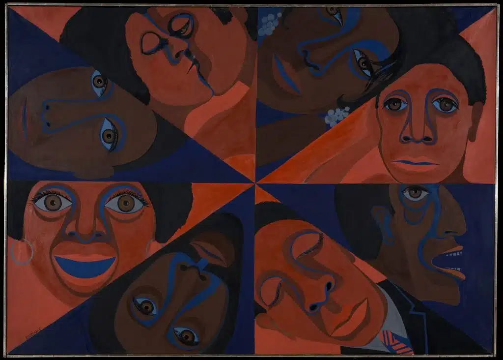 Black Light Series #11: US America Black, 1969, Faith Ringgold