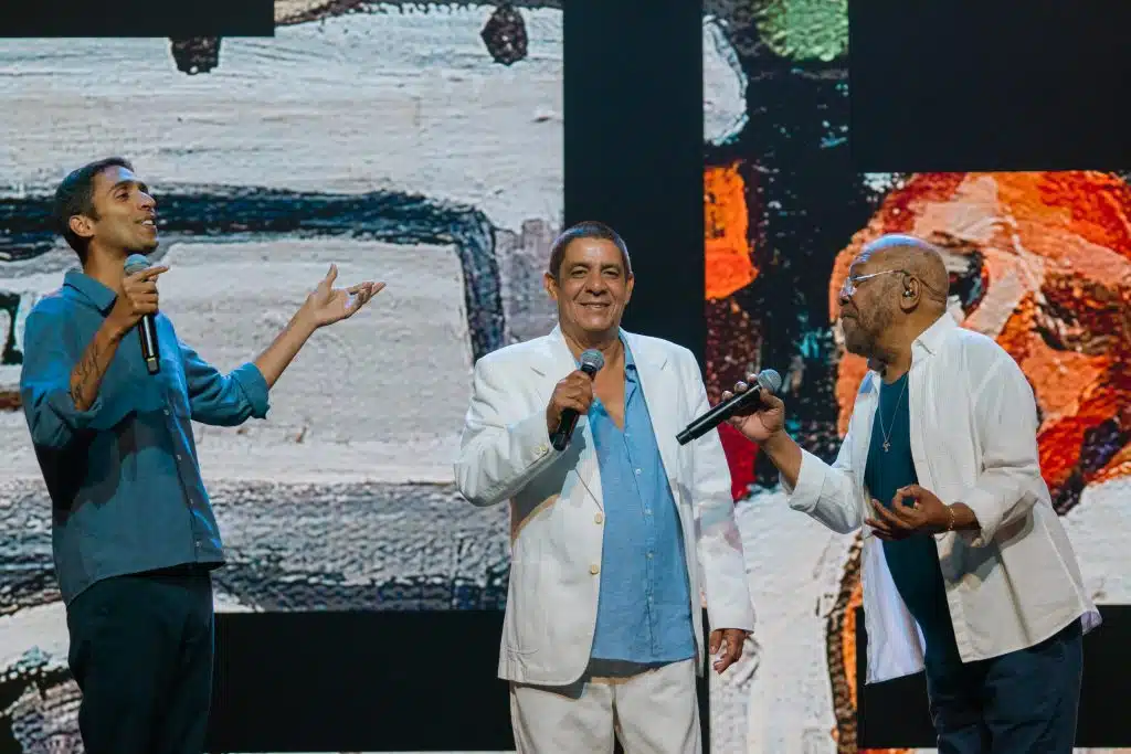 Mosquito, Zeca Pagodinho e Martinho da Vila em cena do especial 2022, da HBO Max