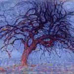 Evening The Red Tree, 1908-1910, Piet Mondrian. (Propriedade: Kunstmuseum Den Haag, The Hague, The Netherlands © 2022 Mondrian/Holtzman Trust Fotografia: Kunstmuseum Den Haag).