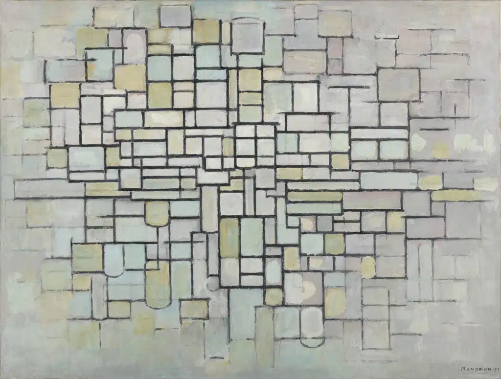 Composition Nº II, 1913, Piet Mondrian. (Propriedade: Kröller-Müller Museum, Otterlo, The Netherlands
© 2022 Mondrian/Holtzman Trust. Fotografia: Rik Klein Gotnik)