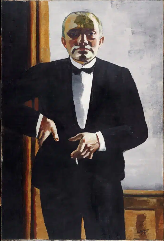 Autorretrato de Smoking, 1927, Max Beckmann, exposição Alemanha nos anos 1920.