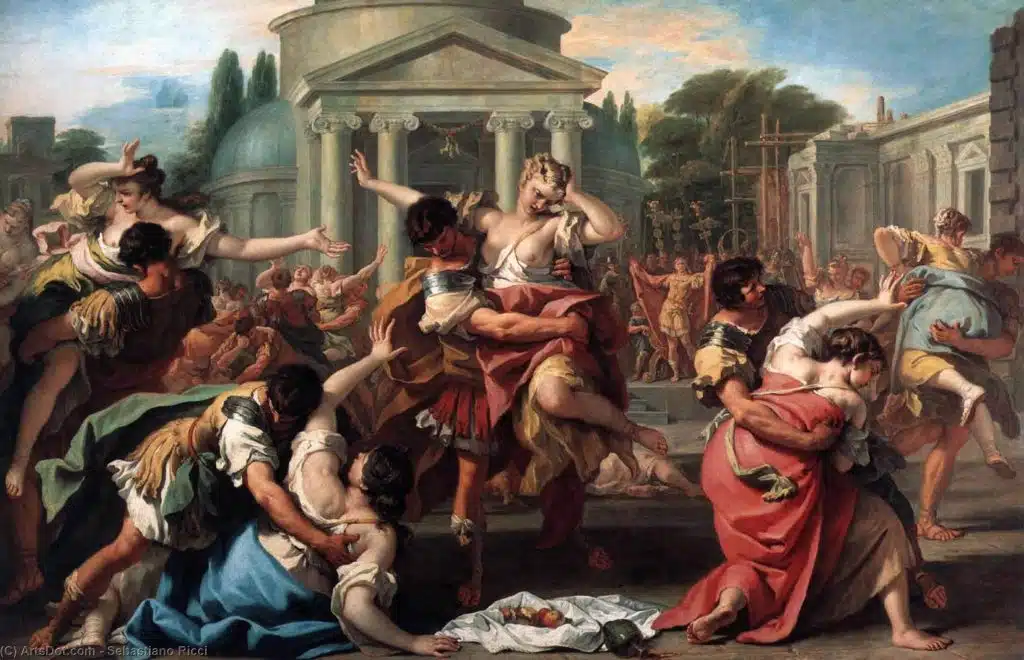 O rapto das sabinas, Sebastiano Ricci, 1700.