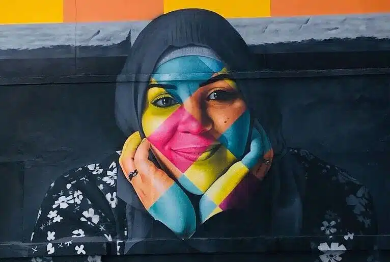 Retrato da palestina Noura por Eduardo Kobra