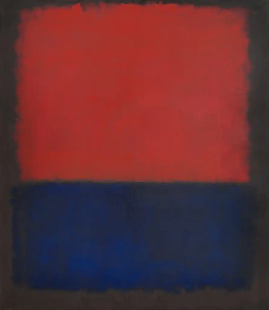 Number 207 (Red over Dark Blue on Dark Gray), de Mark Rothko