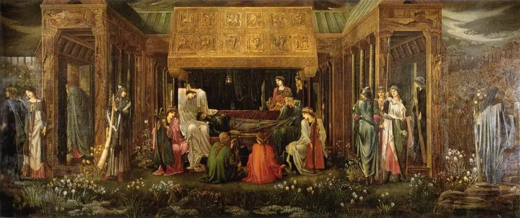 Edward Burne-Jones, “O último sono de Arthur em Avalon”, 1898.